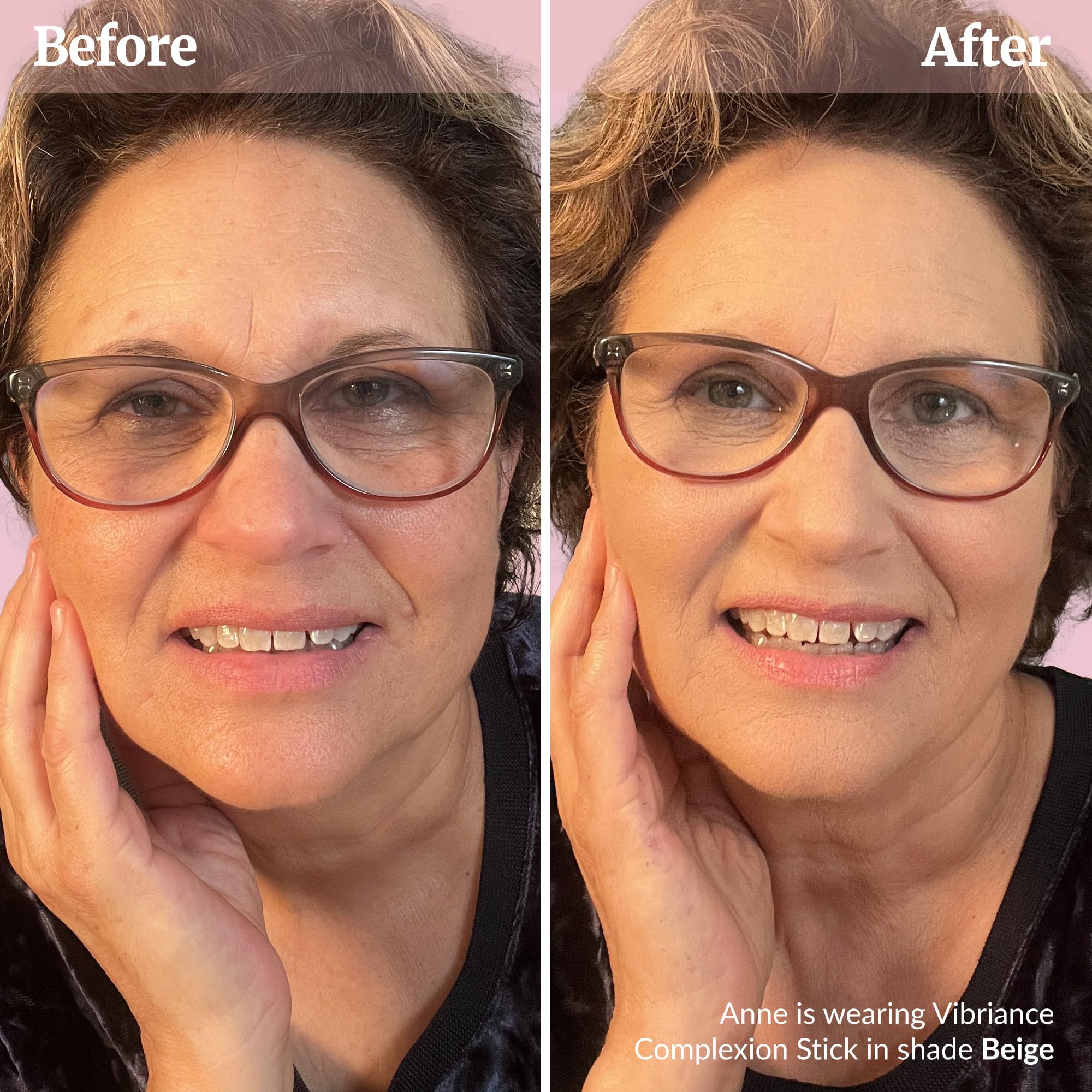 Vibriance Complexion Sticks lightweight-coverage builds tone with a natural look.