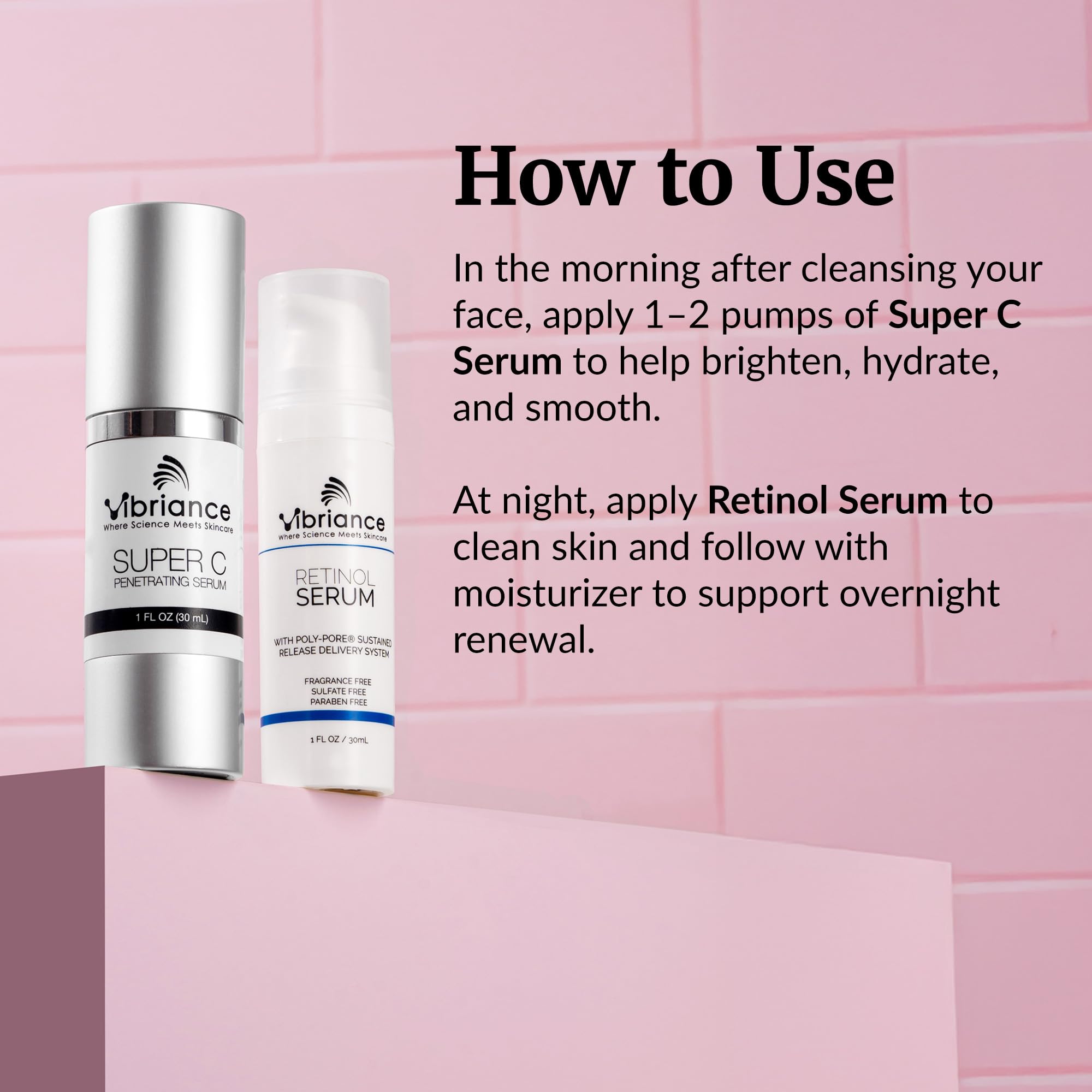 Vibrience Dynamic Duo kit displayed together for daily skincare routine