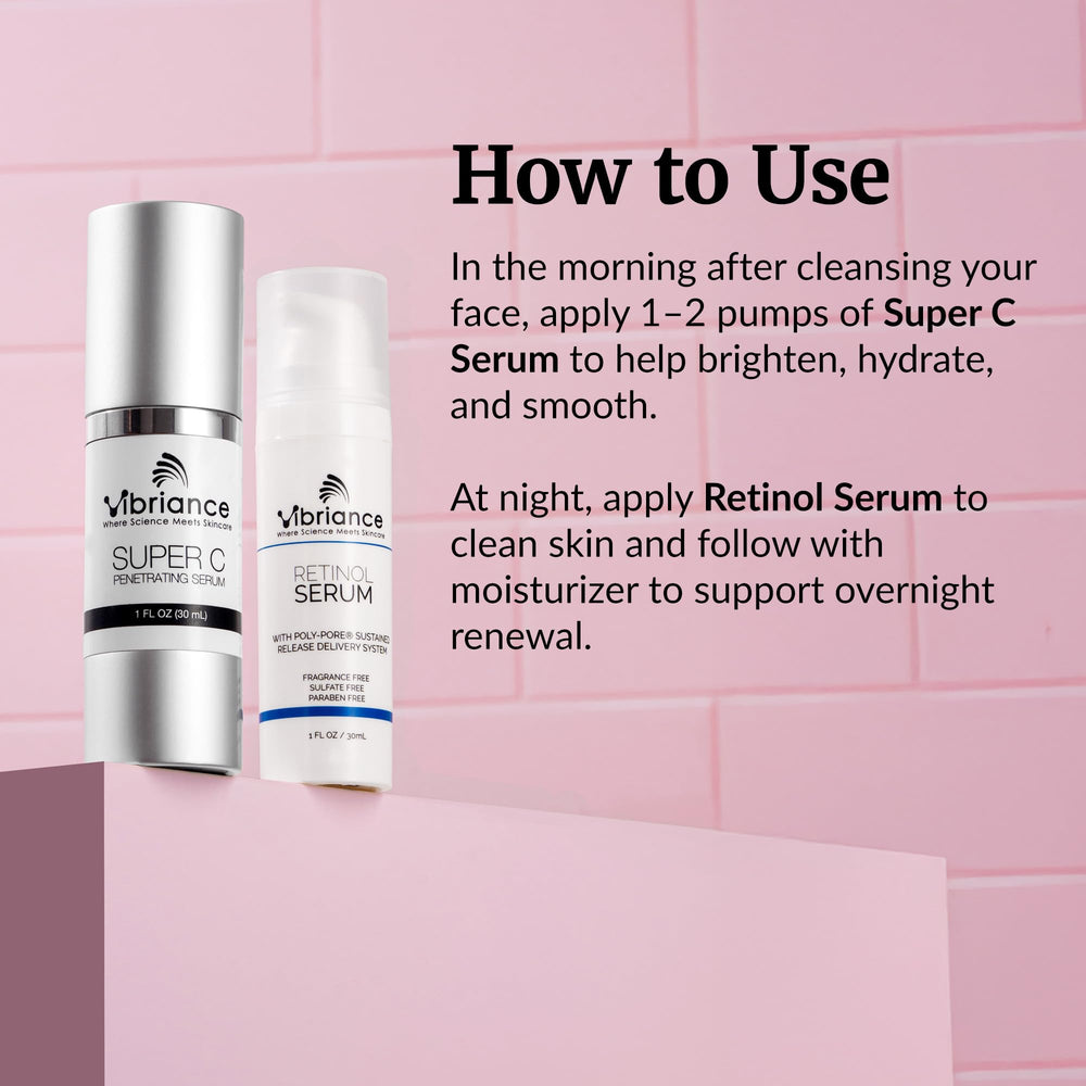 Vibrience Dynamic Duo kit displayed together for daily skincare routine