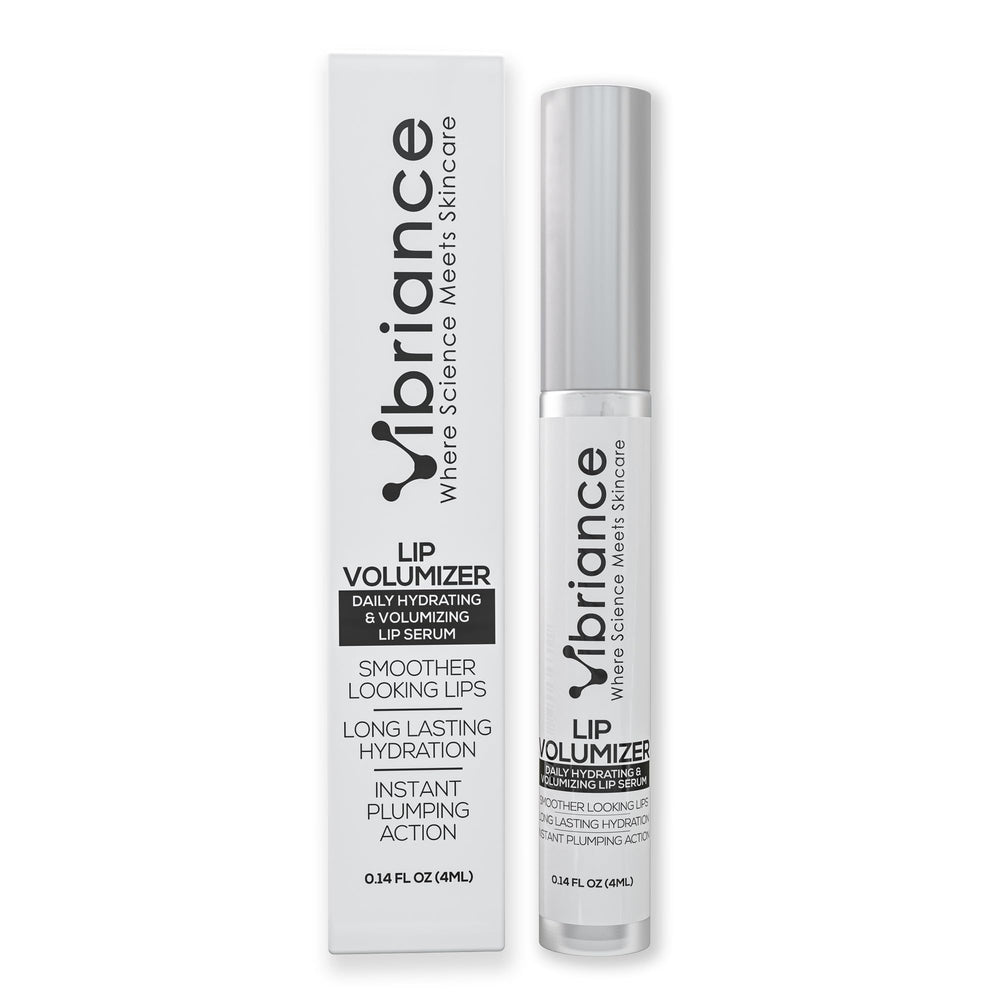 Vibriance Hydrating Lip Volumizer bottle pours for instant hydration