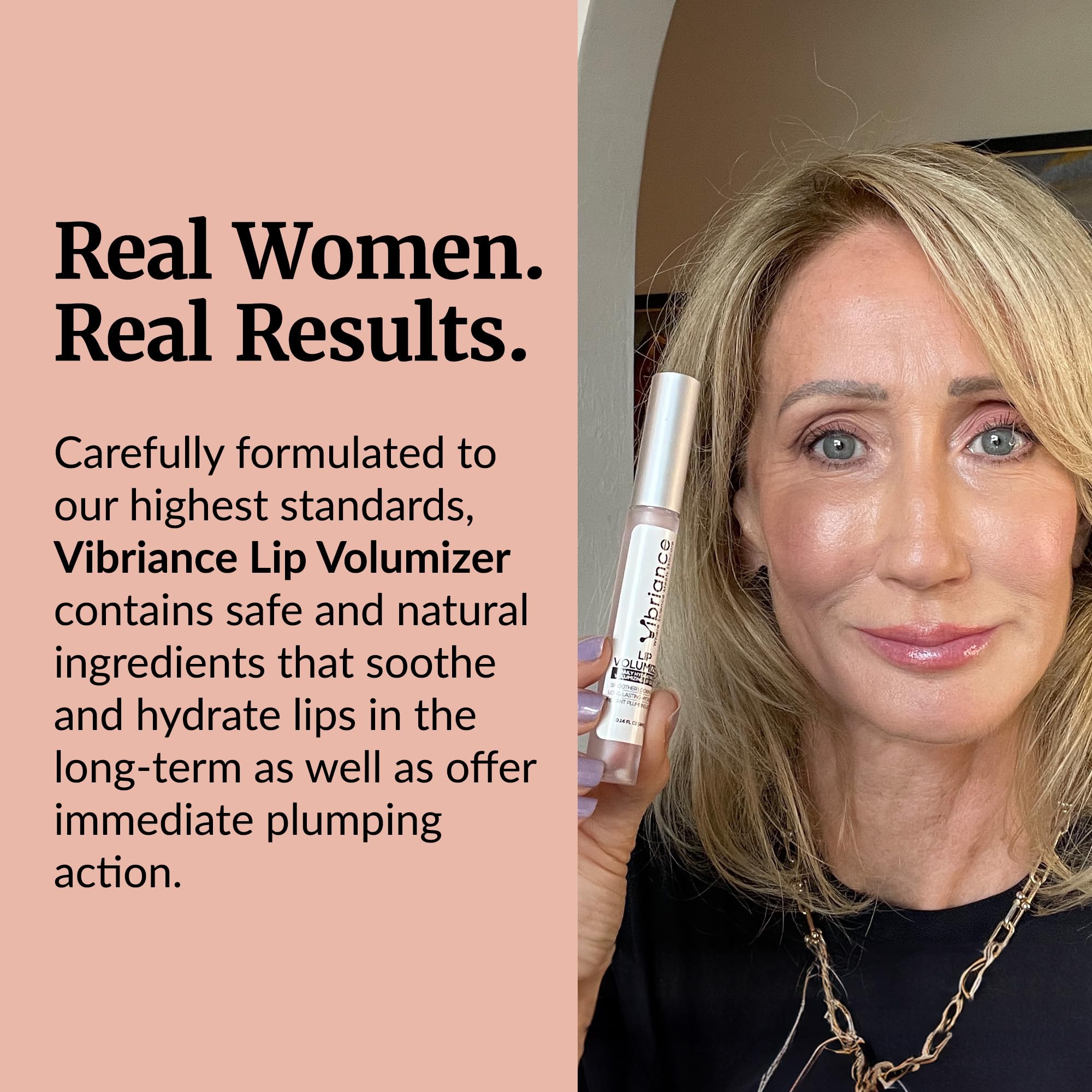 Vibriance Hydrating Lip Volumizer packaging display signals premium skincare