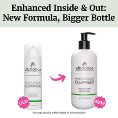 Vibriance Moisturizing Cleanser silky oil-to-foam lather demonstrating hydration