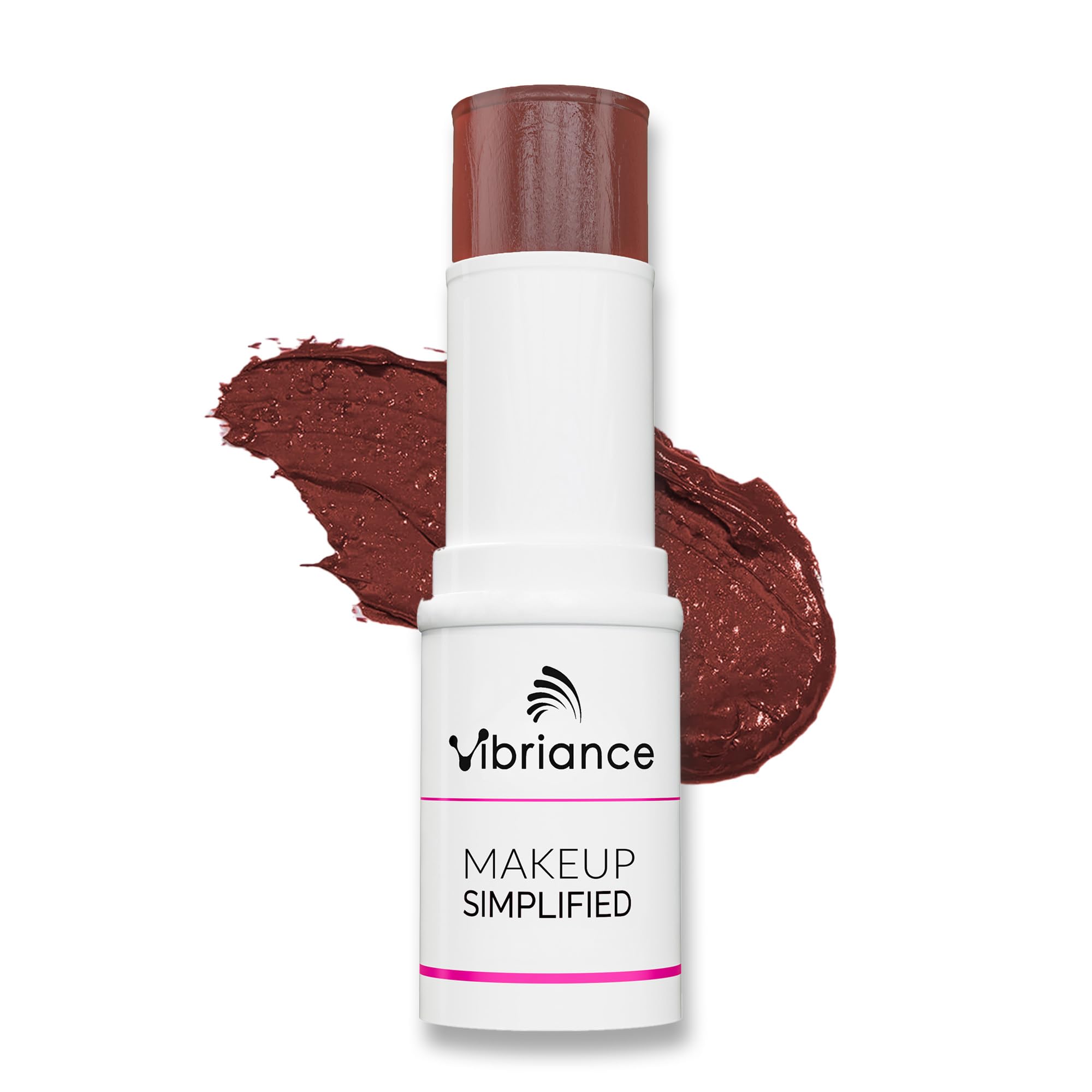 Vibriance Cream Blush Stick applying blush for a natural, radiant glow
