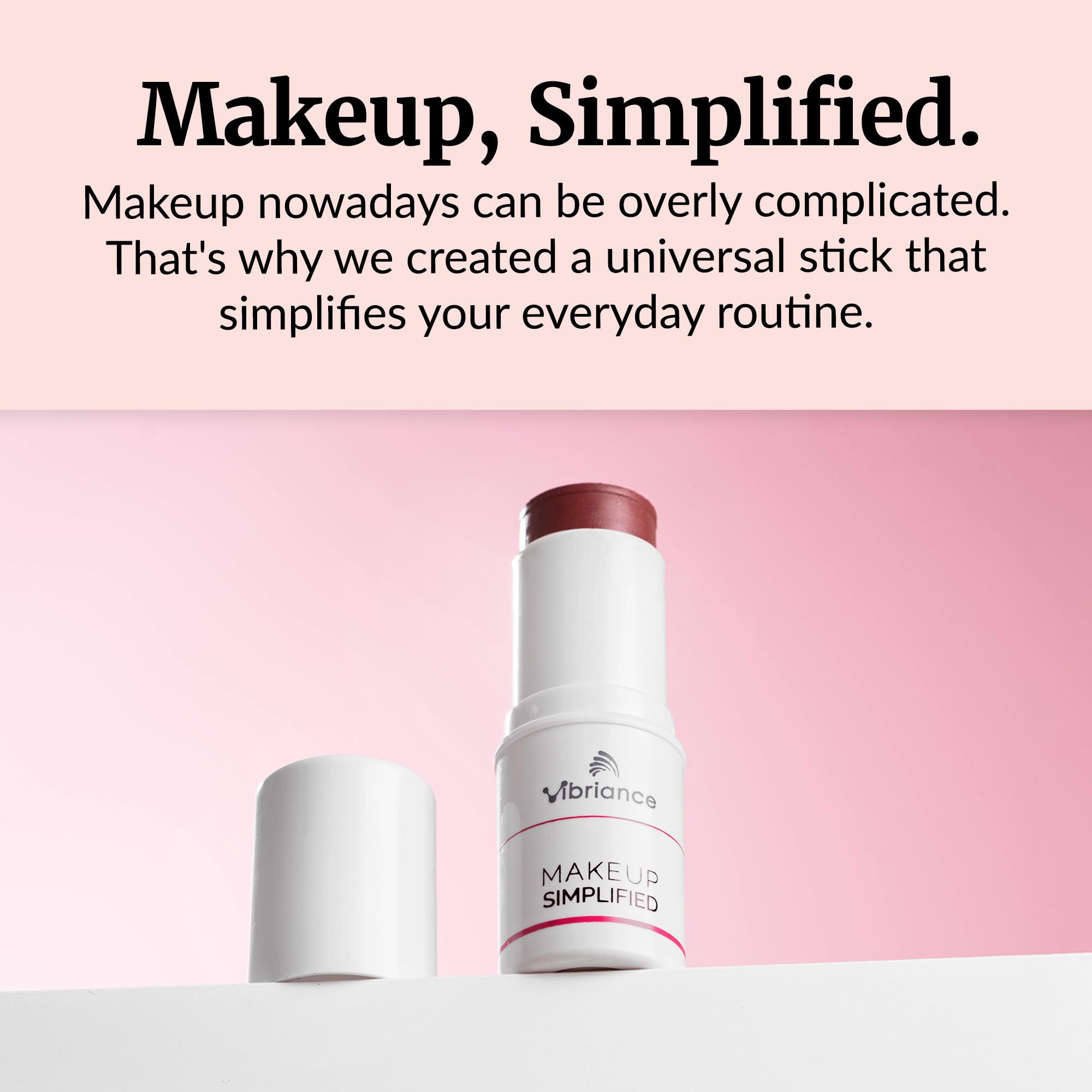 Vibriance Cream Blush Stick doubles as eyeshadow for quick, cohesive looks