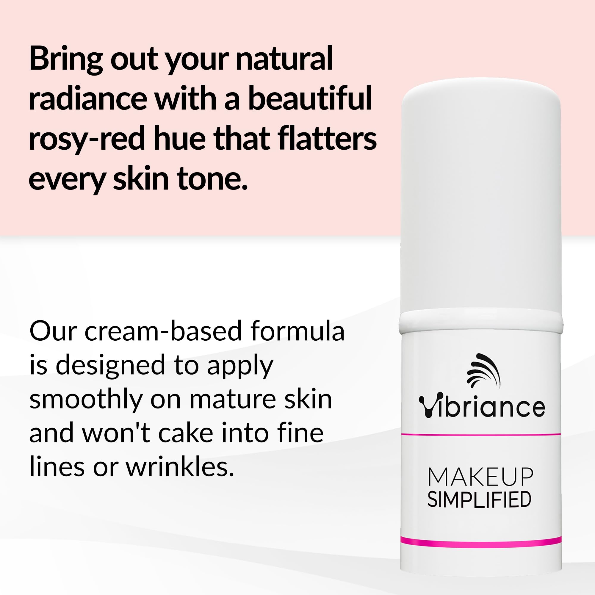 Vibriance Cream Blush Stick used as lipstick for effortless color and moisture