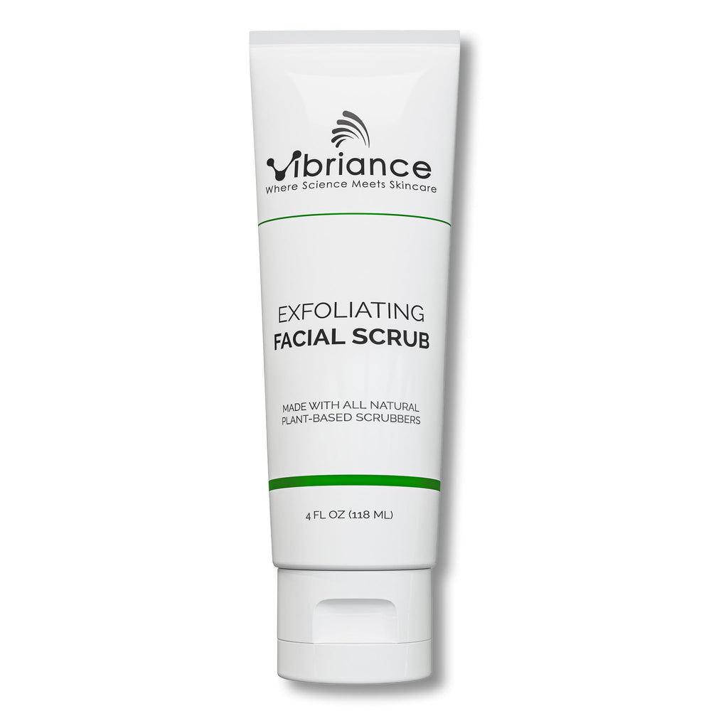 Vibriance Ultra-Gentle Face Scrub jar—gentle exfoliation for smoother skin