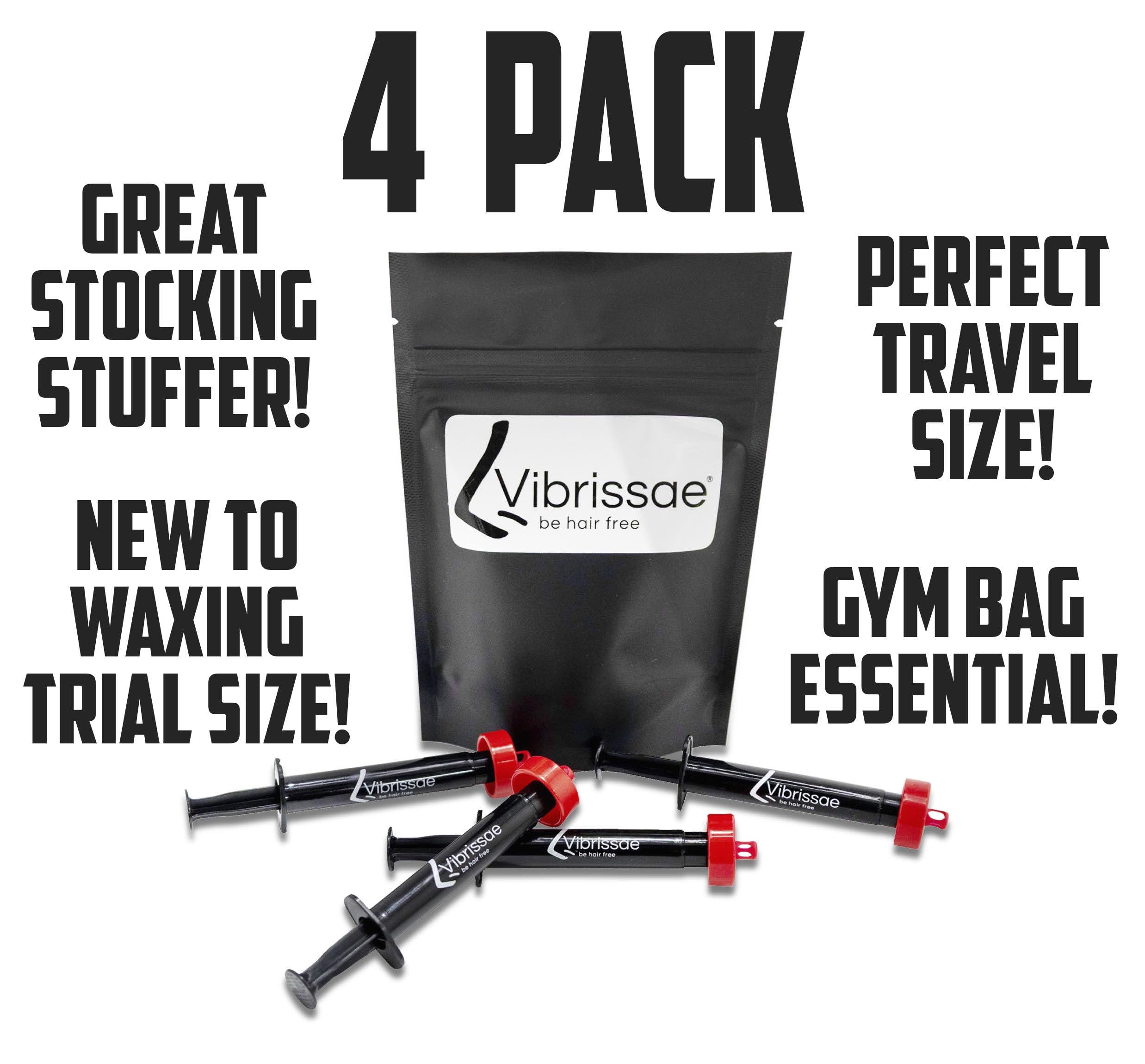 Vibrissae injection applicators with prefilled wax simplify at-home waxing.