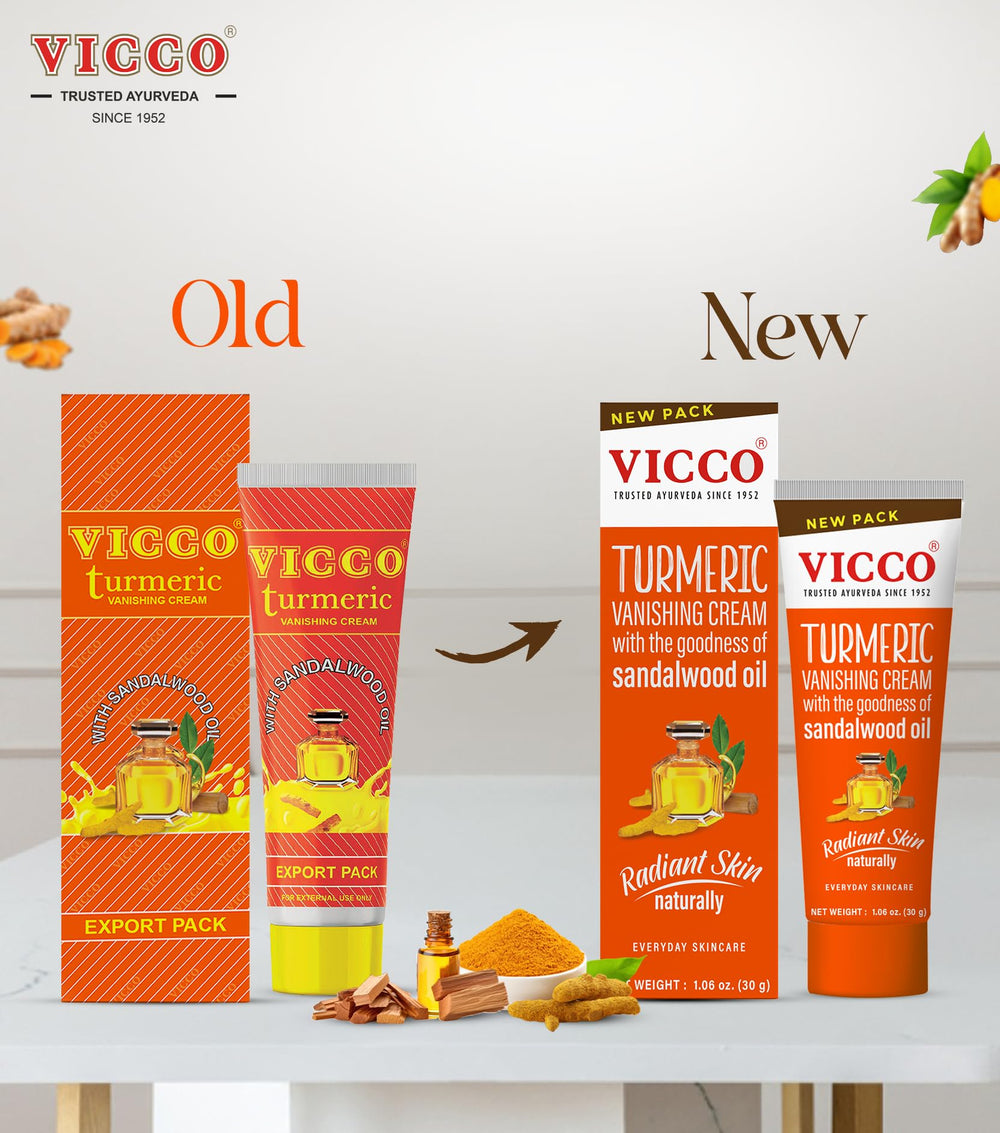 Vicco Turmeric Face Moisturizer creamy texture closeup shows rich moisturization.