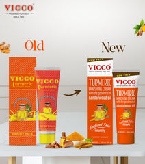 Vicco Turmeric Face Moisturizer creamy texture closeup shows rich moisturization.
