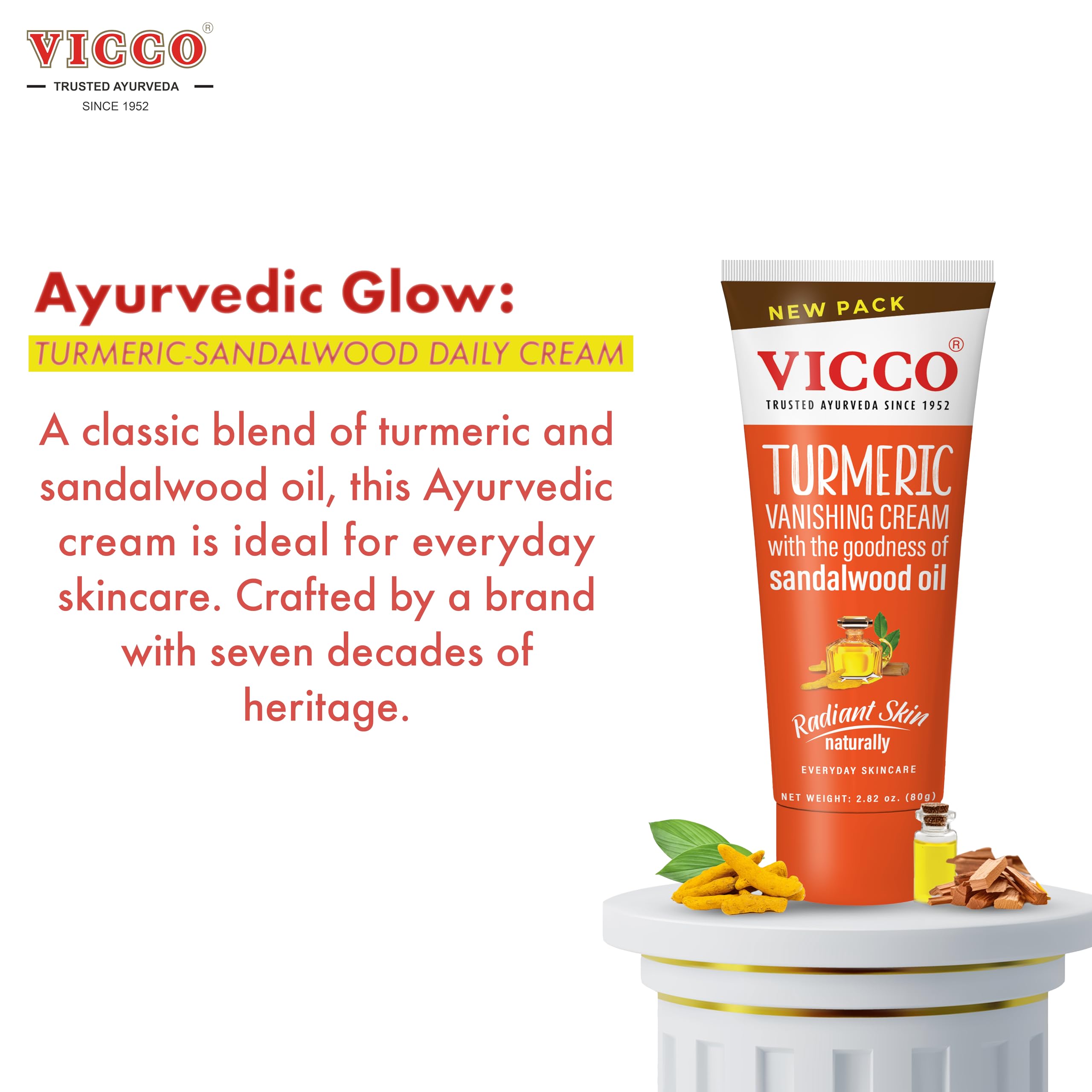 Vicco Turmeric Face Moisturizer natural ingredients label confirms vegan ethics.