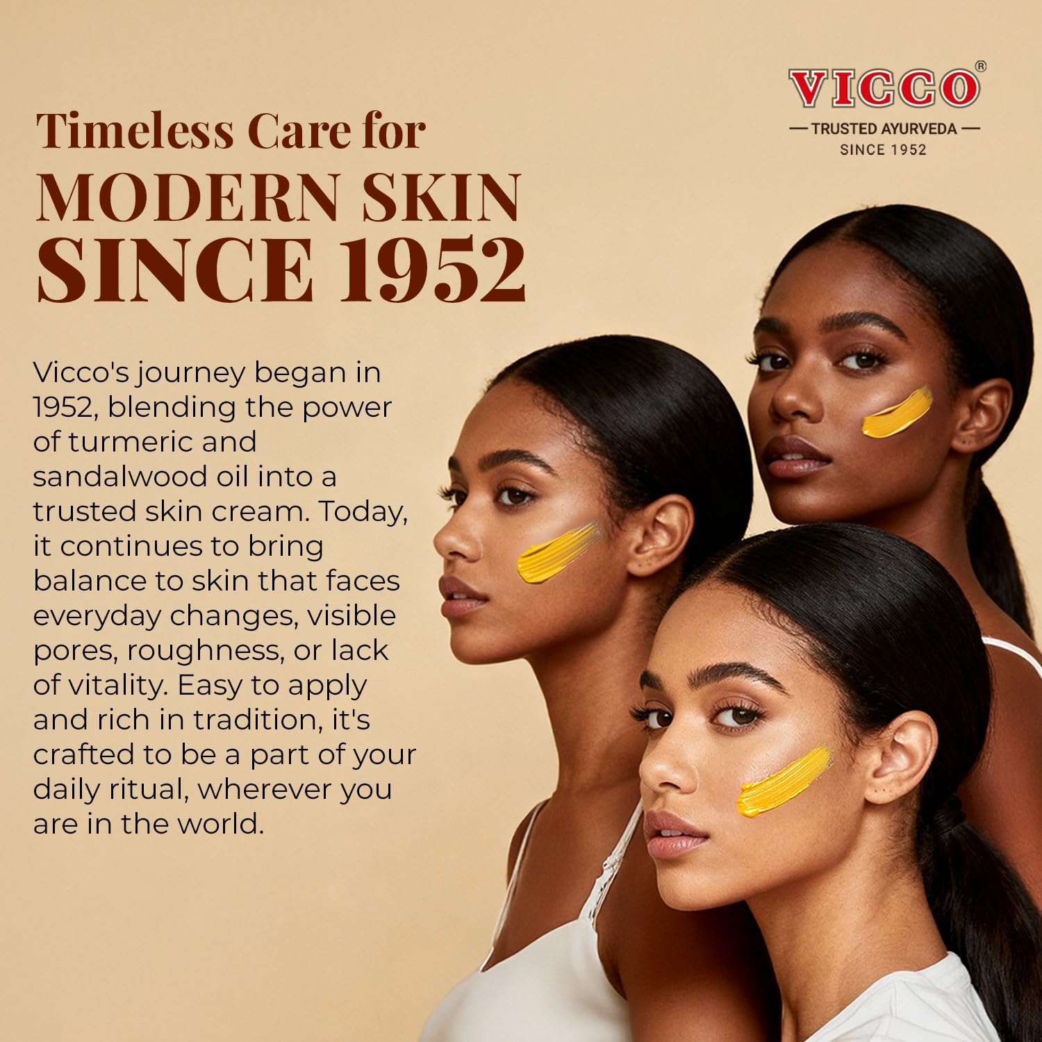 Vicco Turmeric Face Moisturizer soft skin after application with quick absorption.