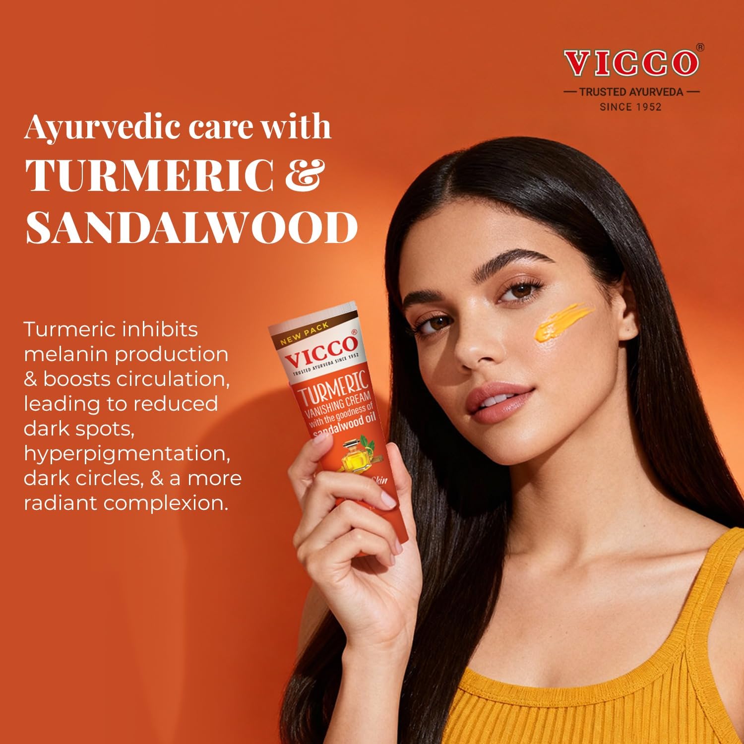 Vicco Turmeric Face Moisturizer travel packaging supports on-the-go care.