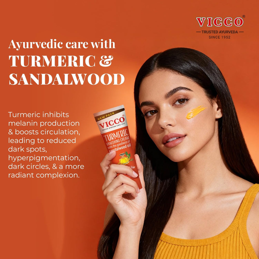 Vicco Turmeric Face Moisturizer travel packaging supports on-the-go care.