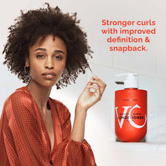 Close-up of VICIOUS CURL Moisture Surge label highlighting moisture benefits