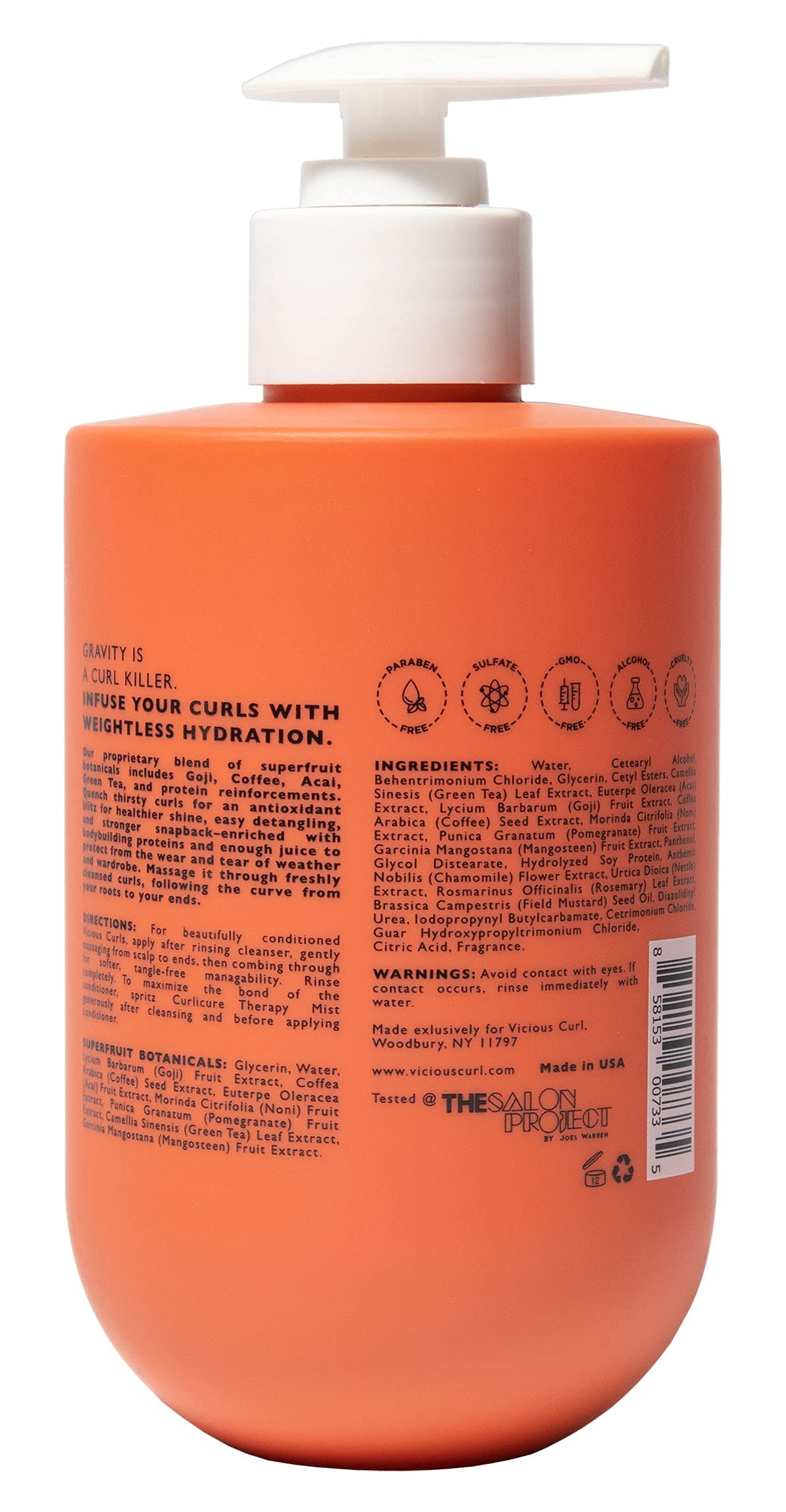 12 oz VICIOUS CURL Moisture Surge packaging displayed
