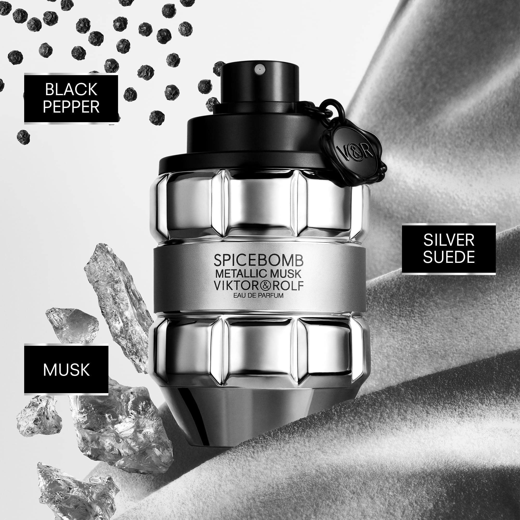 Victor&Rolf Spicebomb Metallic Musk travel-size bottle for on-the-go scent