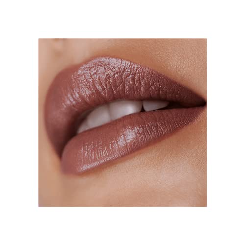 Victoria Beckham Posh Lipstick open cap reveals creamy texture for smooth application.