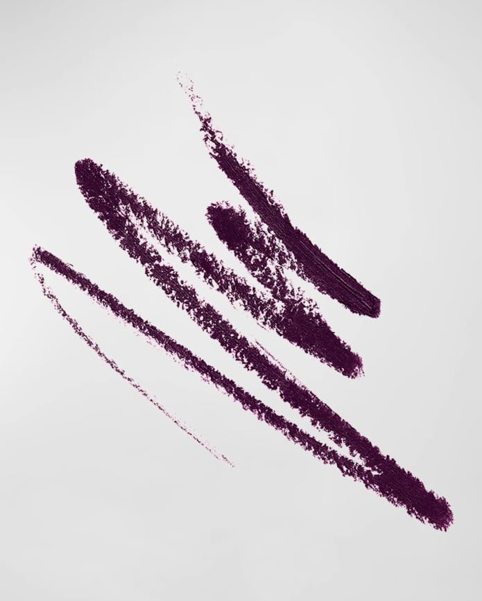 Victoria Beckham Fig swatches on eyelid show rich satin finish and lasting wear.