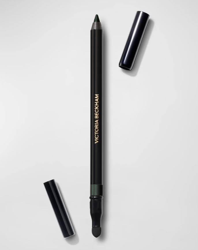 Victoria Beckham Satin Kajal Olive Shade delivers bold definition for a vivid eye look