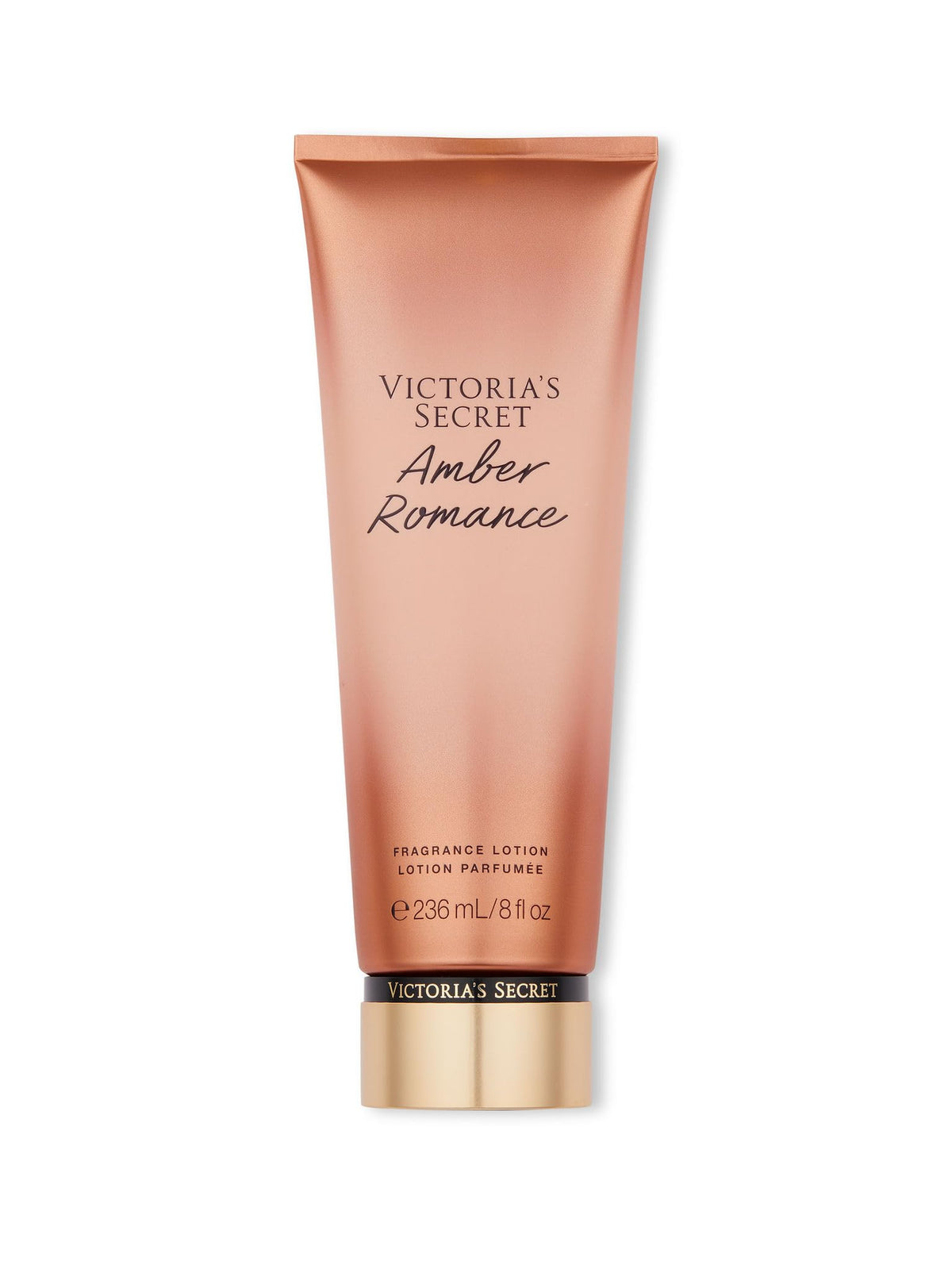 Victoria's Secret Amber Romance Nourishing Lotion bottle showing rich amber scent and skin-softening feel