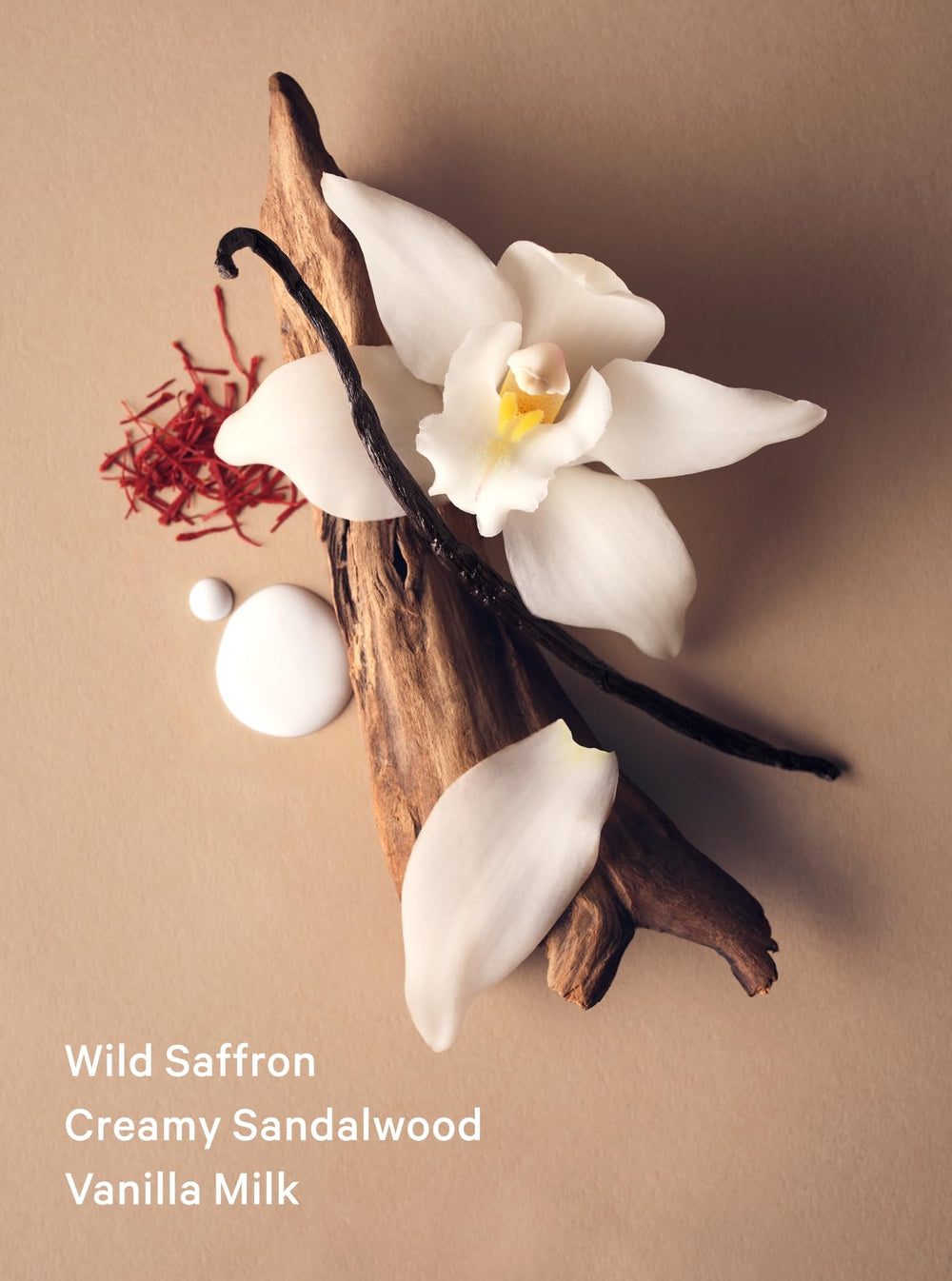 Victoria's Secret Bare wild saffron close-up emphasizes earthy floral warmth.