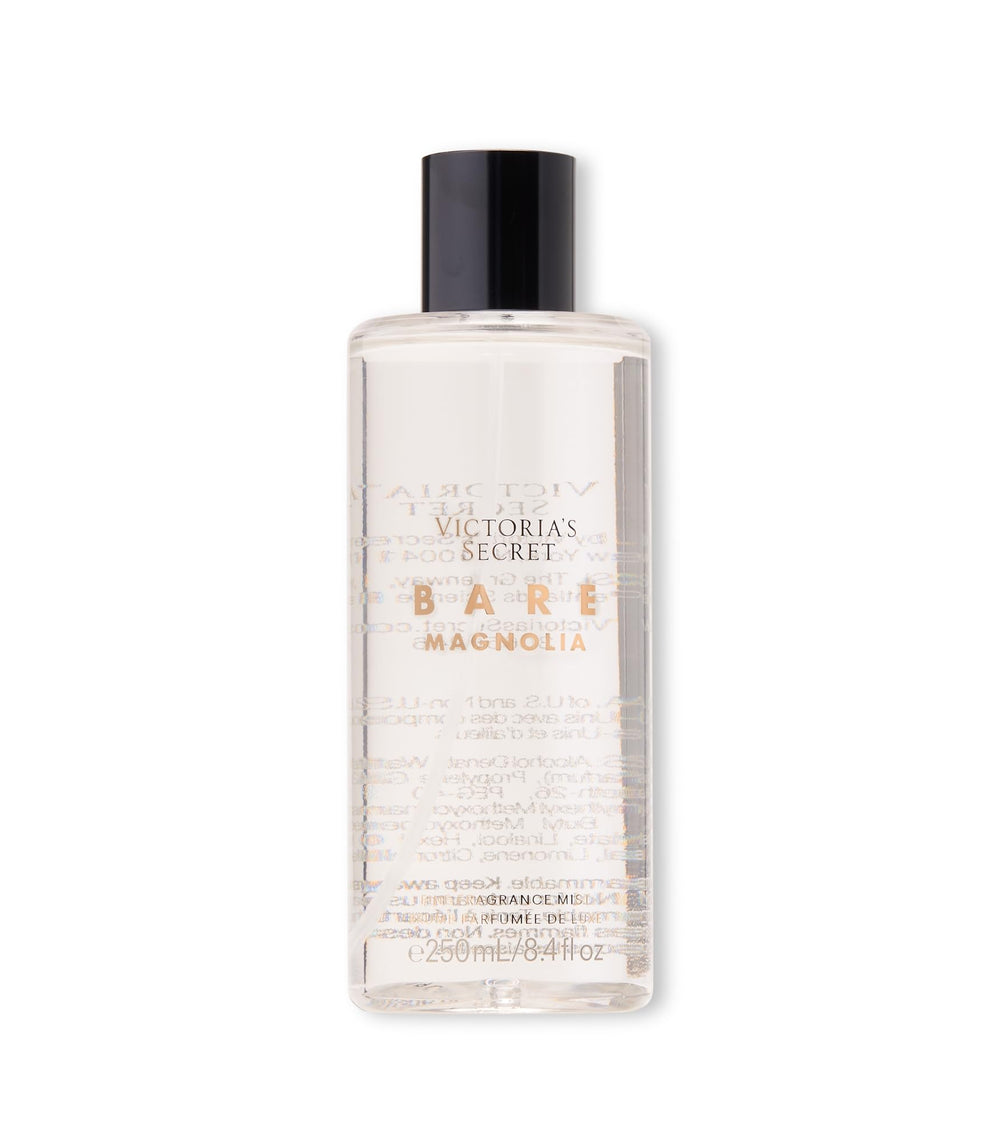 Victoria's Secret Bare Magnolia Fragrance Mist bottle showing the silky floral scent for daily freshness.