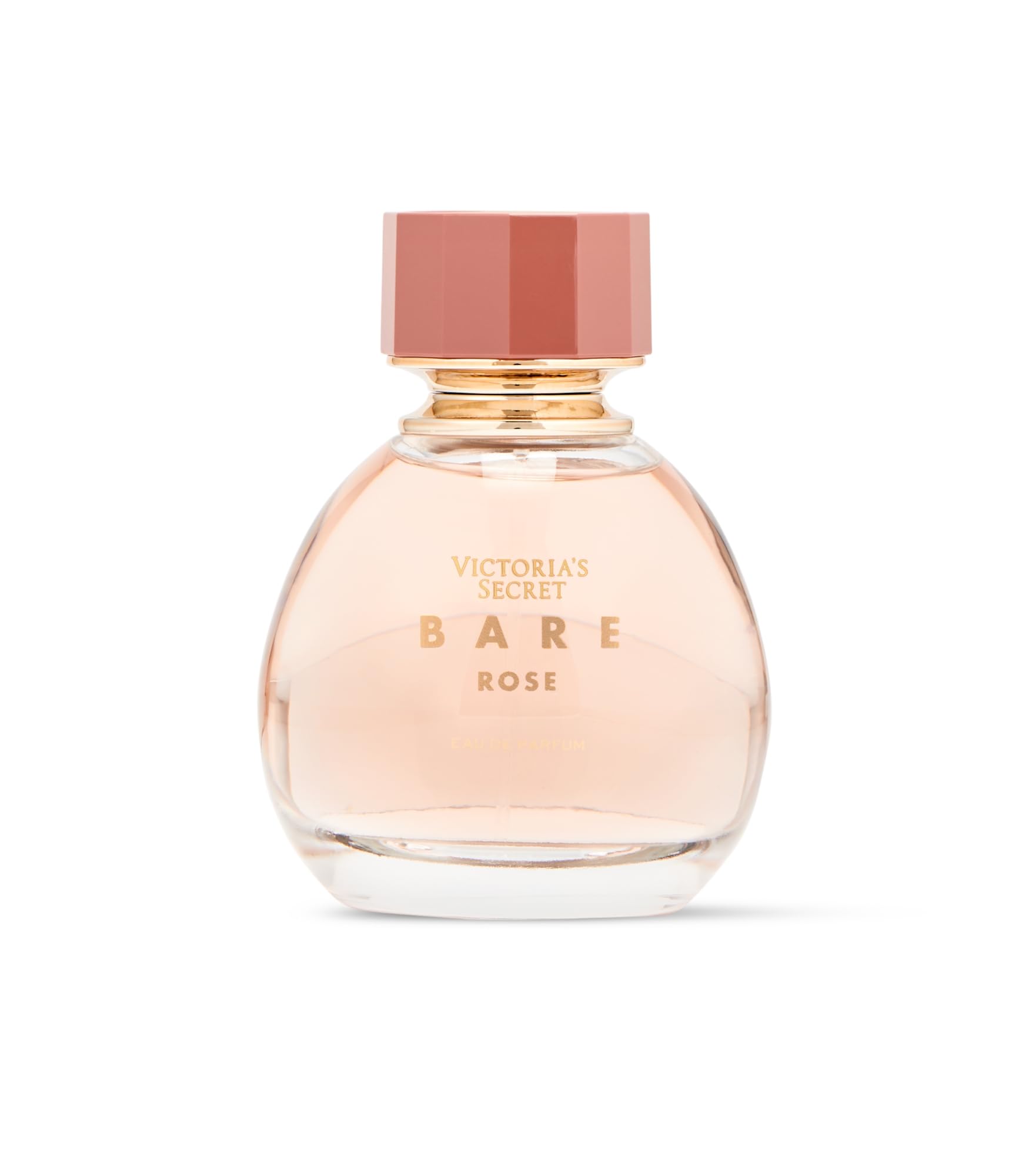 Victoria's Secret Bare Rose bottle close-up showing pear skin and rose notes