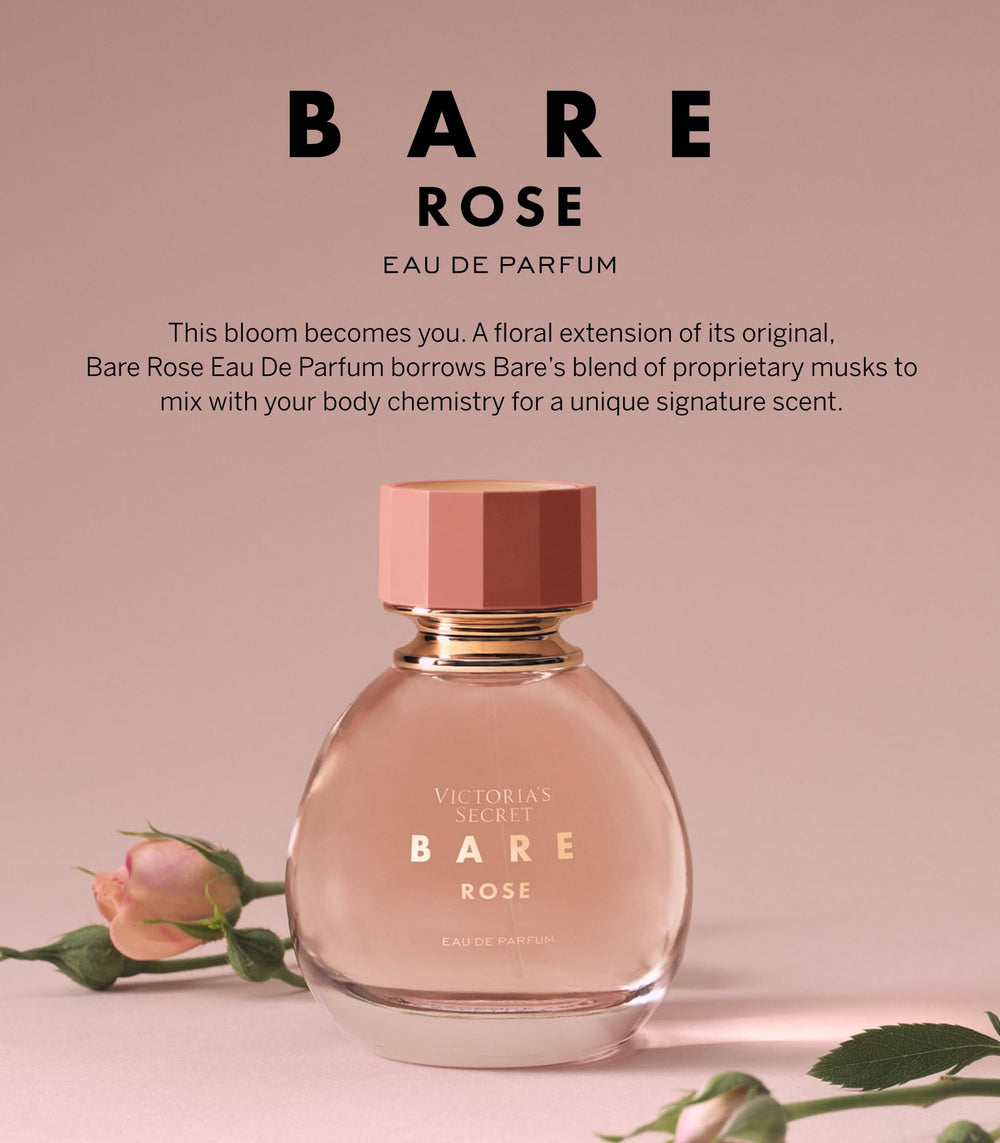 Victoria's Secret Bare Rose cap detail showing elegant design
