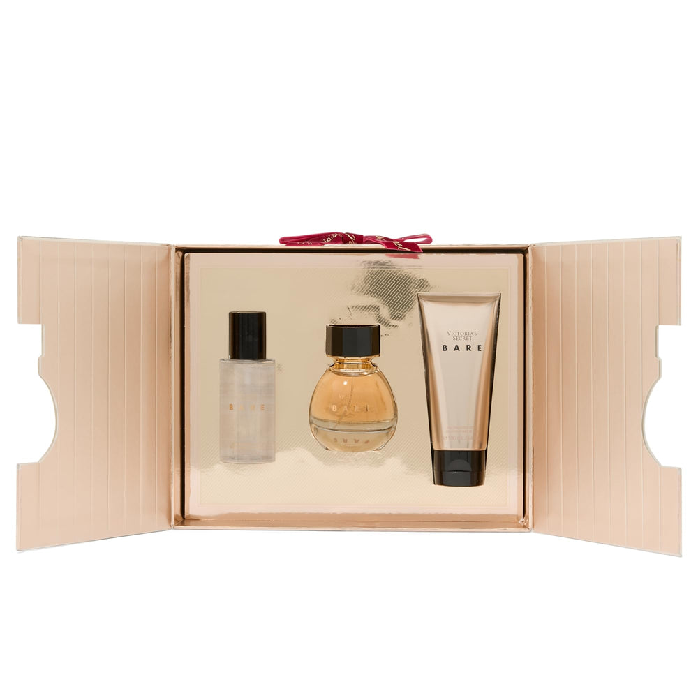 Victoria's Secret Bare shimmer mist highlights radiant skin with a soft glow.