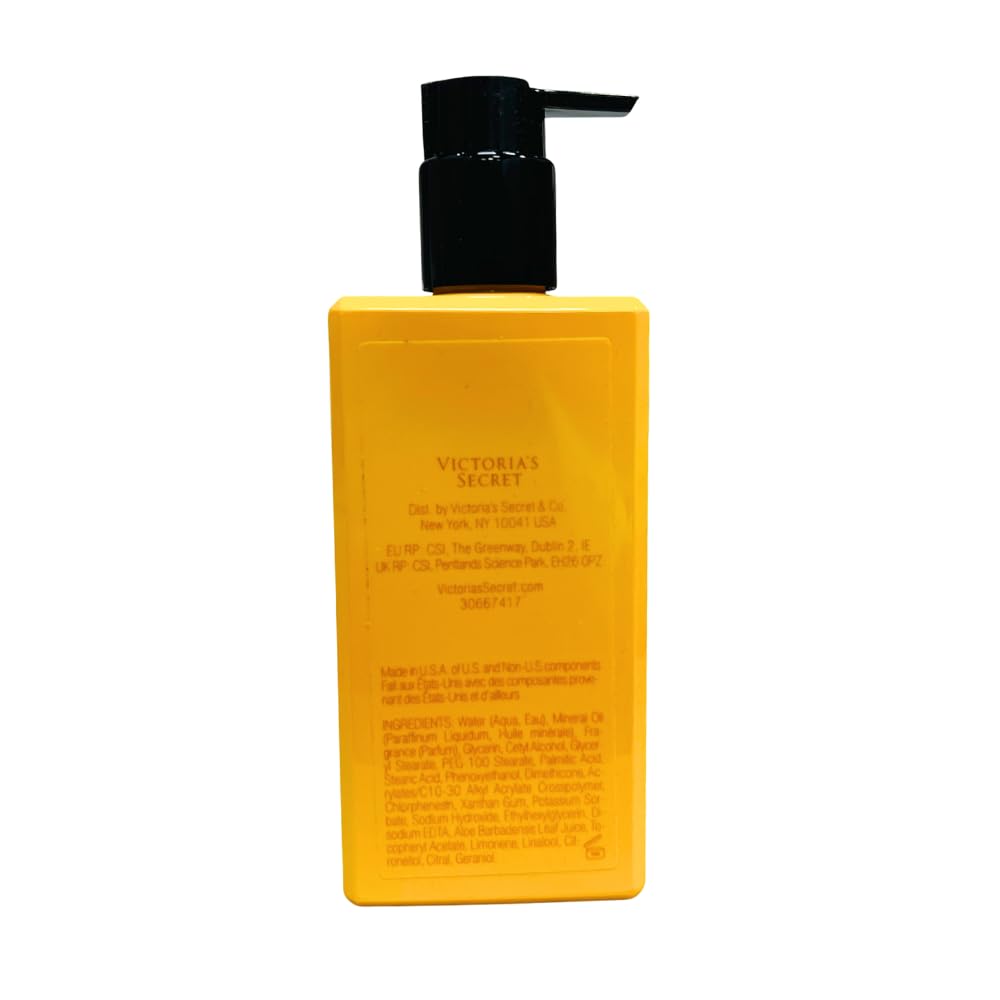 Lotion swirl highlights silky texture and citrus notes for daily use