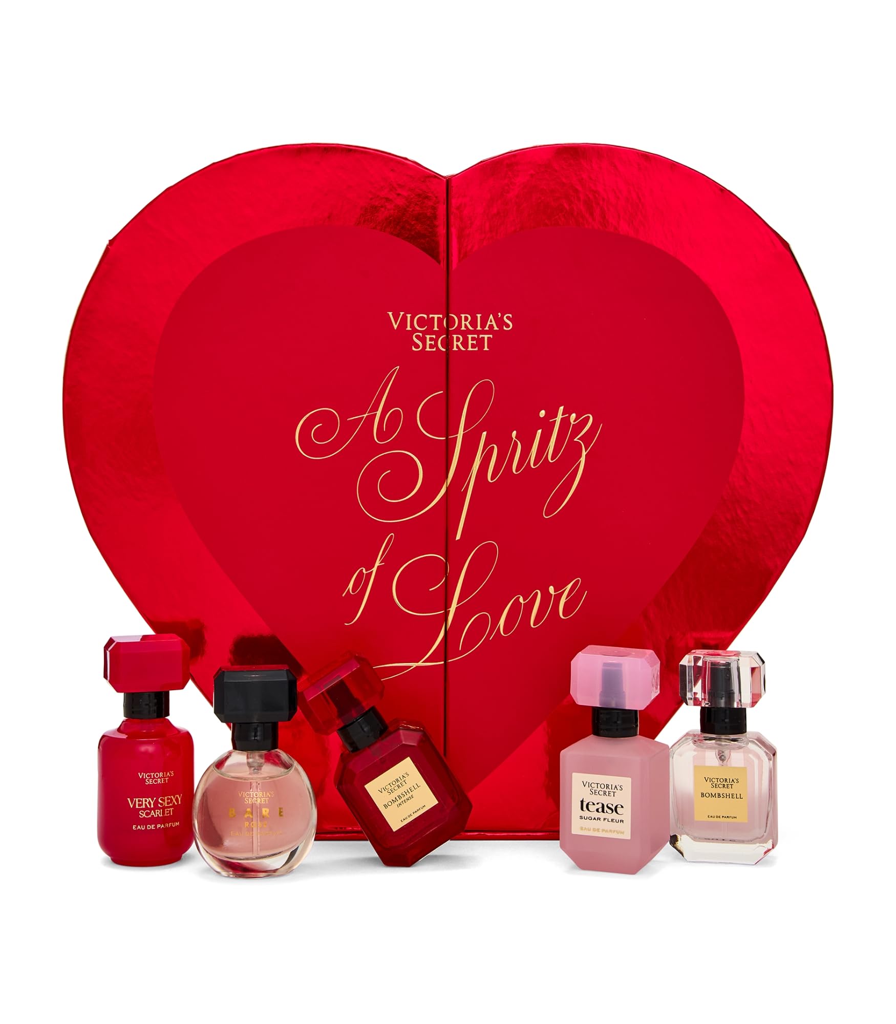 Victoria's Secret Bombshell bottle on display for date-night allure.