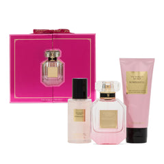Victoria's Secret Bombshell edp-bottle-pour highlights a luxe, long-lasting fragrance.