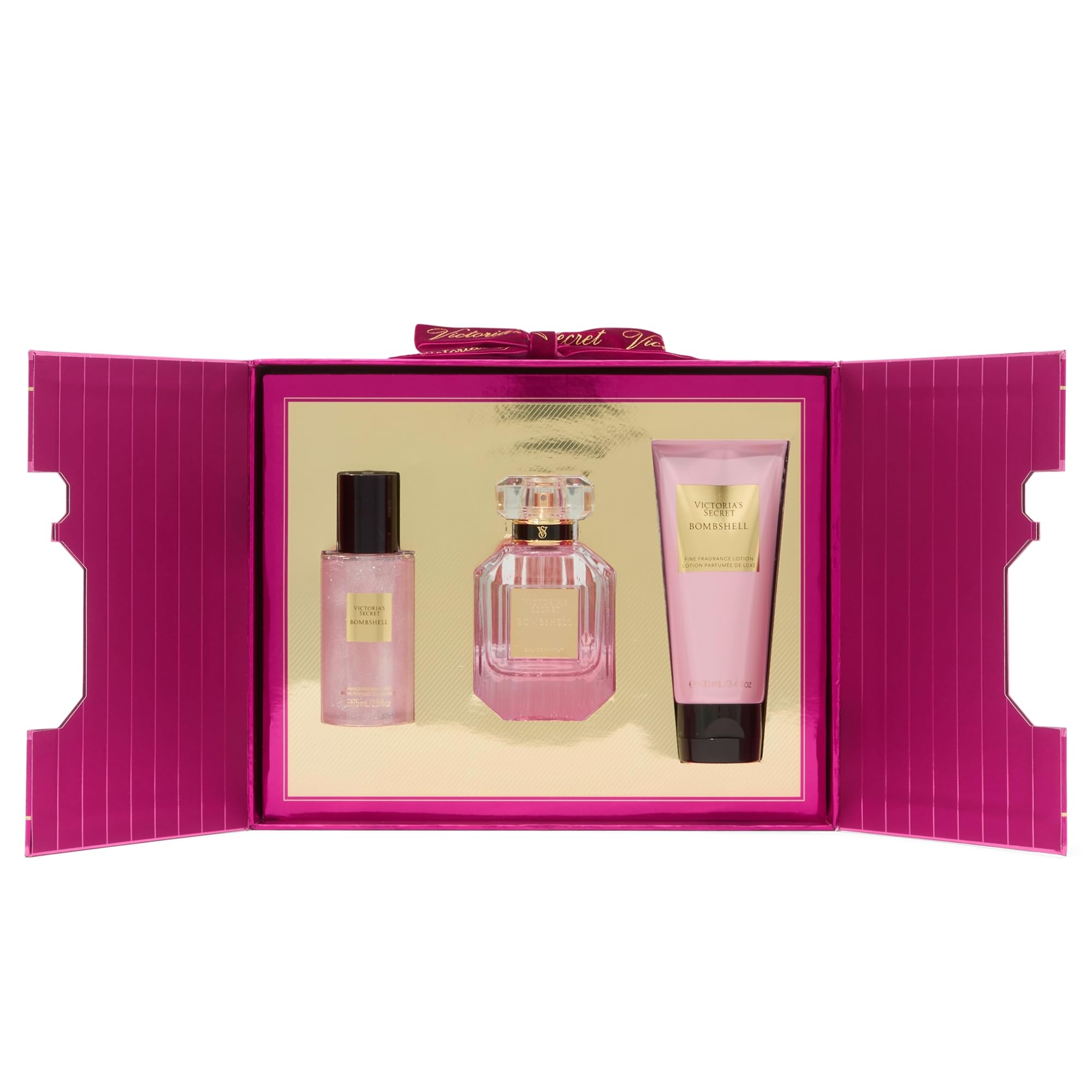 Victoria's Secret Bombshell travel-lotion-application demonstrates convenient on-the-go moisturization.