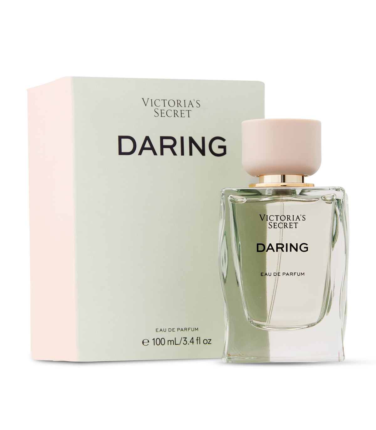 Victoria's Secret Daring bottle front shows amber warmth for daily confidence.