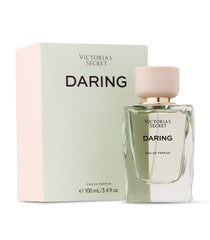Victoria's Secret Daring bottle front shows amber warmth for daily confidence.