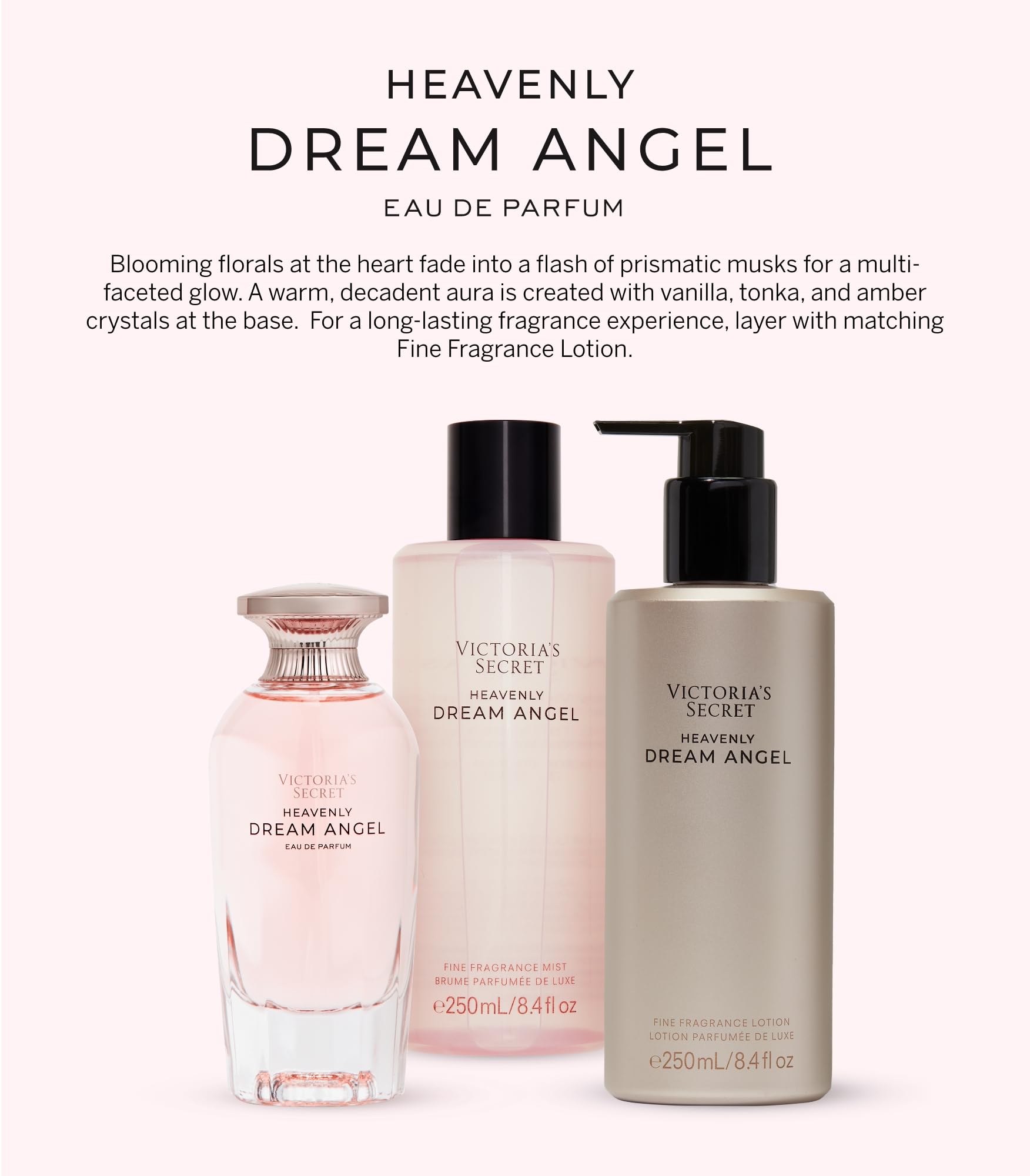 Victoria's Secret Dream Angel Mist bottle side view for travel touch-ups