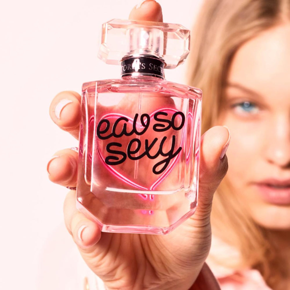 Victoria's Secret Eau So Sexy packaging on display suggests premium gift-ready presentation.