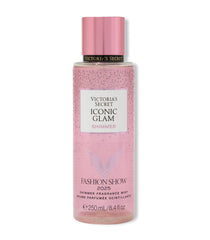 Victoria's Secret Fashion Show Iconic Glam Shimmer bottle shines, ideal for festive fragrance