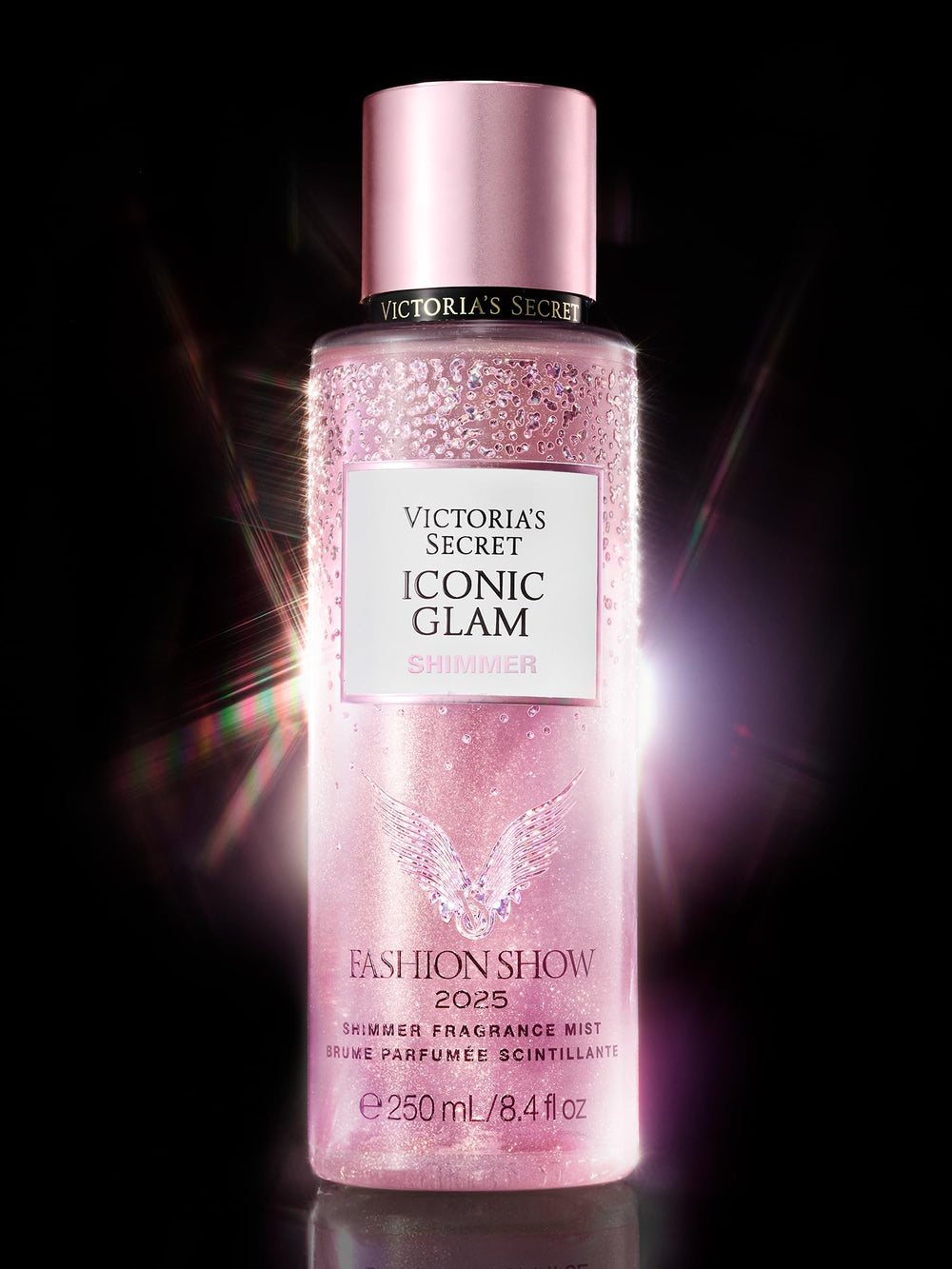 Victoria's Secret Fashion Show Iconic Glam Shimmer cap closeup highlights premium design for gifting