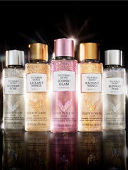 Victoria's Secret Fashion Show Iconic Glam Shimmer label detail showcases luxe branding and aroma notes