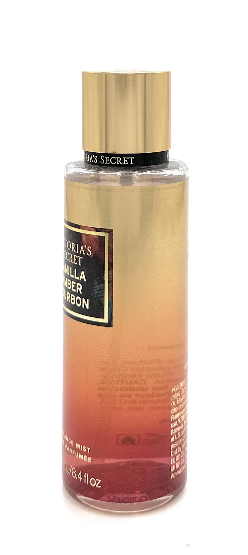 Victoria's Secret Fragrance Body Mist Vanilla Amber Bourbon spray complements lotion layering.