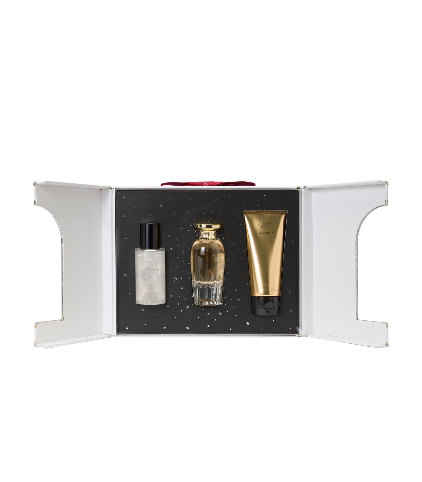 Victoria's Secret Heavenly candle in a chic jar for cozy ambiance.