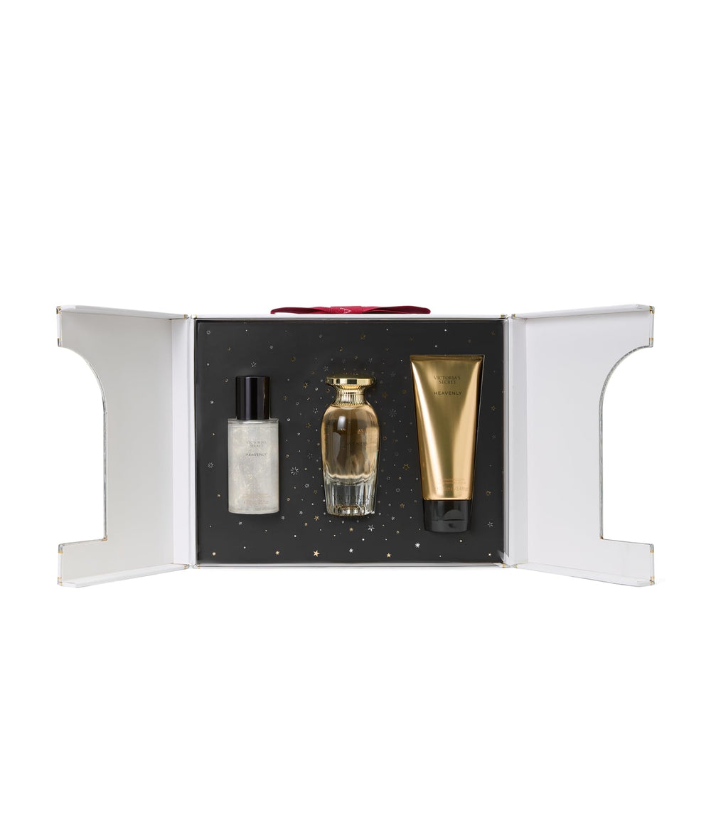 Victoria's Secret Heavenly candle in a chic jar for cozy ambiance.