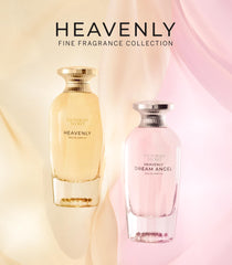 Victoria's Secret Heavenly Fine Fragrance Mist back label, showcasing warm notes for versatile wear.