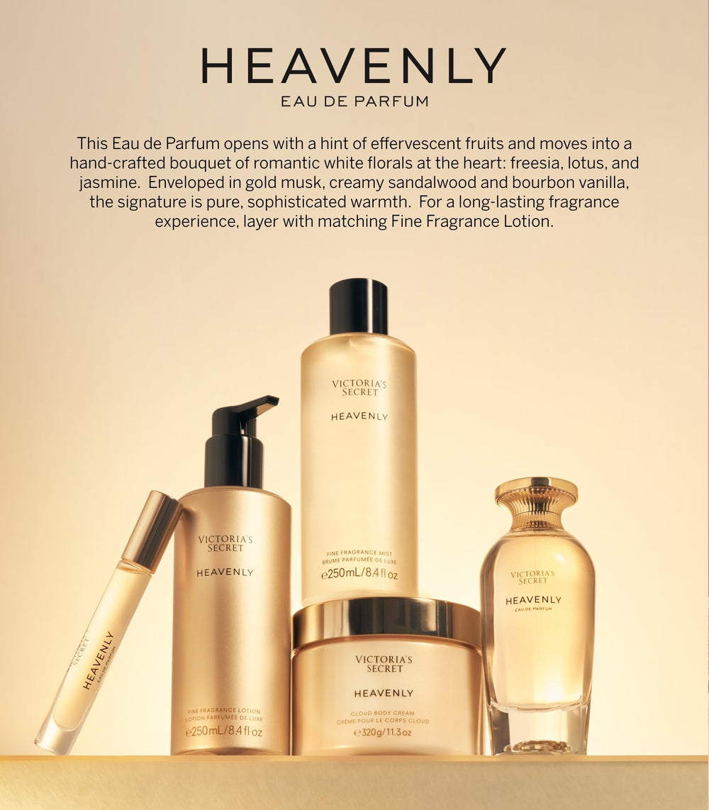 Victoria's Secret Heavenly Fine Fragrance Mist spray application, ideal for a quick refresh.