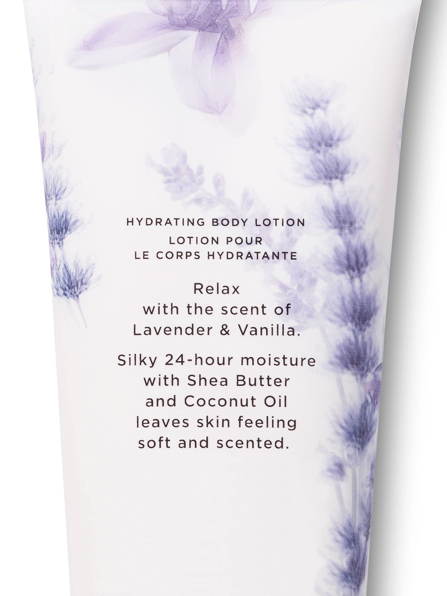 Creamy texture closeup on skin after applying Victoria's Secret Lavender Vanilla lotion.
