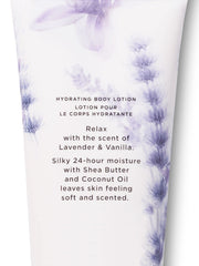 Creamy texture closeup on skin after applying Victoria's Secret Lavender Vanilla lotion.