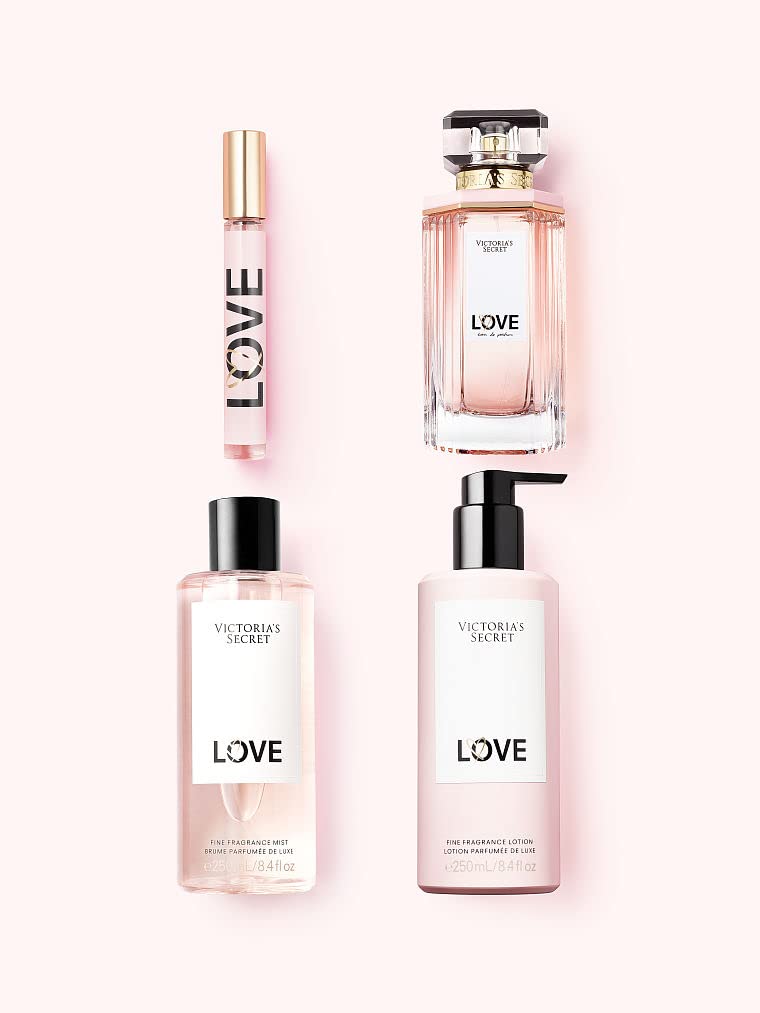 Victoria's Secret Love Fine Fragrance Lotion pairing extends scent layering.