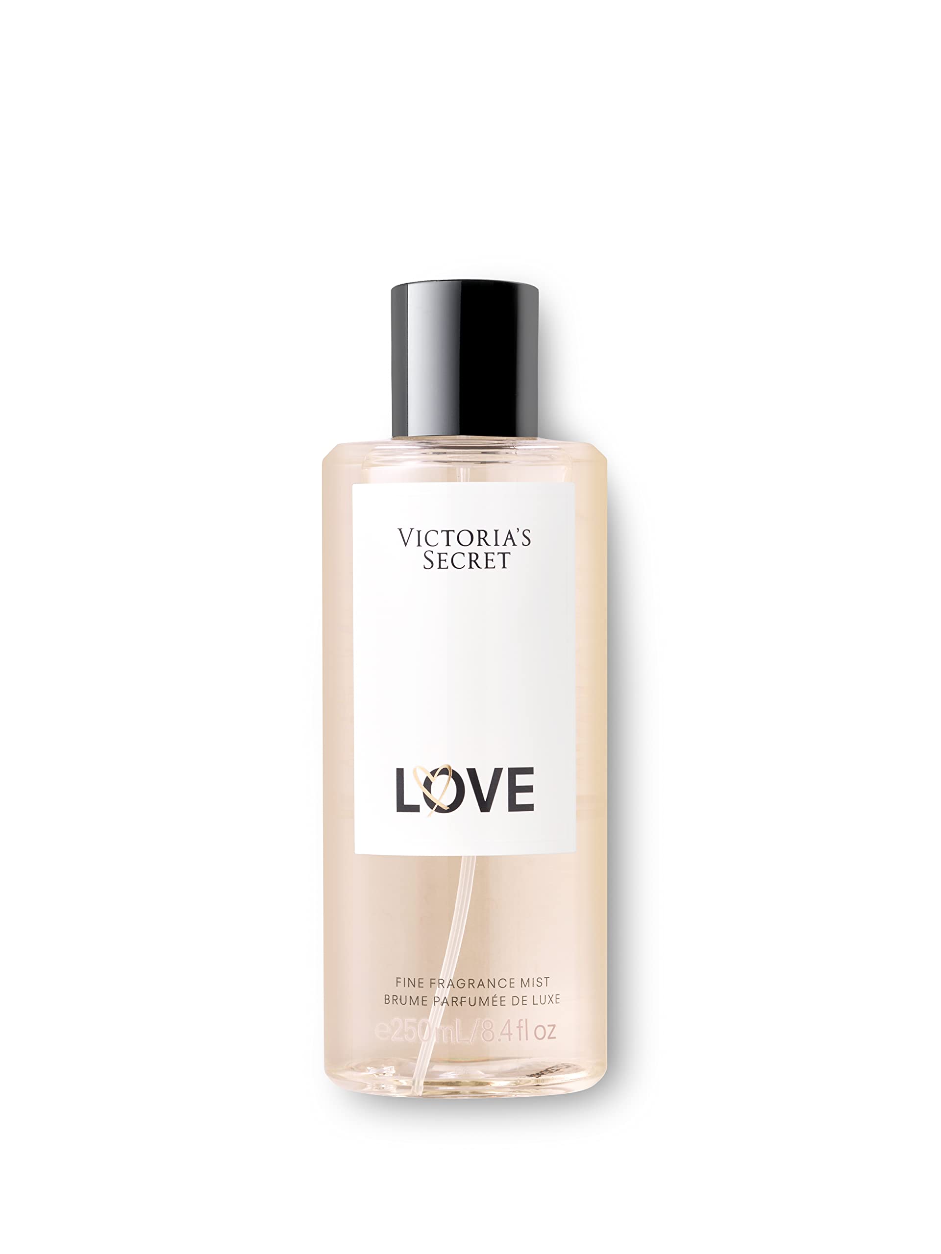Victoria's Secret Love Fine Fragrance Mist bottle, 8.4 oz, ideal for daily refreshing.