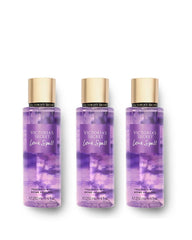 Victoria's Secret Love Spell Body Mist 3-Pack bottle for quick scent refresh.